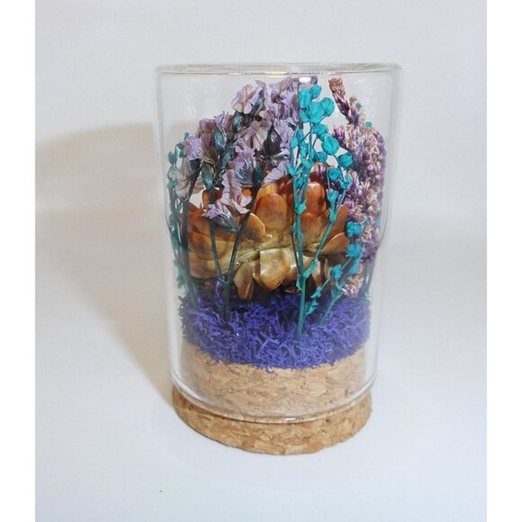 Carpenter Bee on Sunset Flower Oddity jar curiosity Dome insect taxidermy goth - Picture 15 of 16